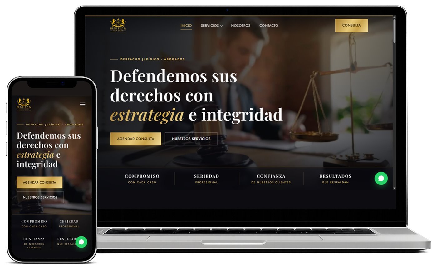 Sitio web Jurídico Benítez y Asociados