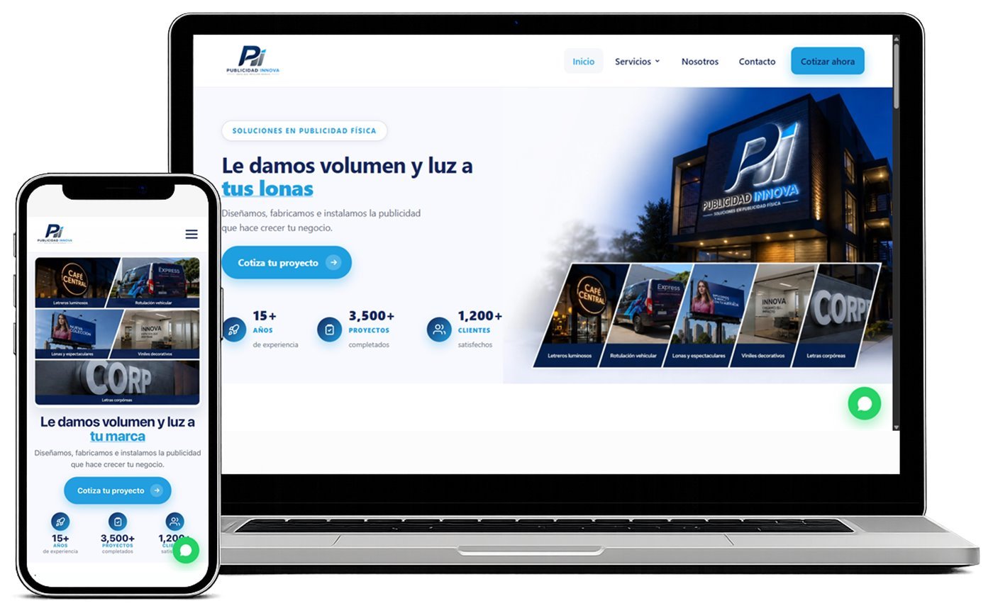 Sitio web Publicidad Innova