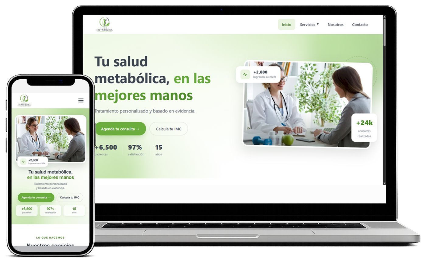 Sitio web Clínica Metabólica y Control de Peso