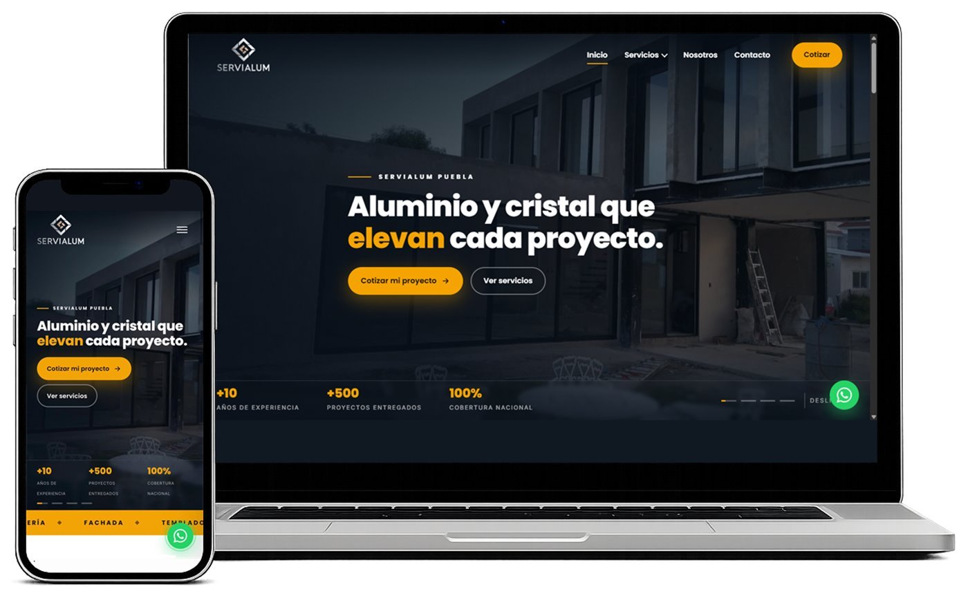 Sitio web Servialum Puebla